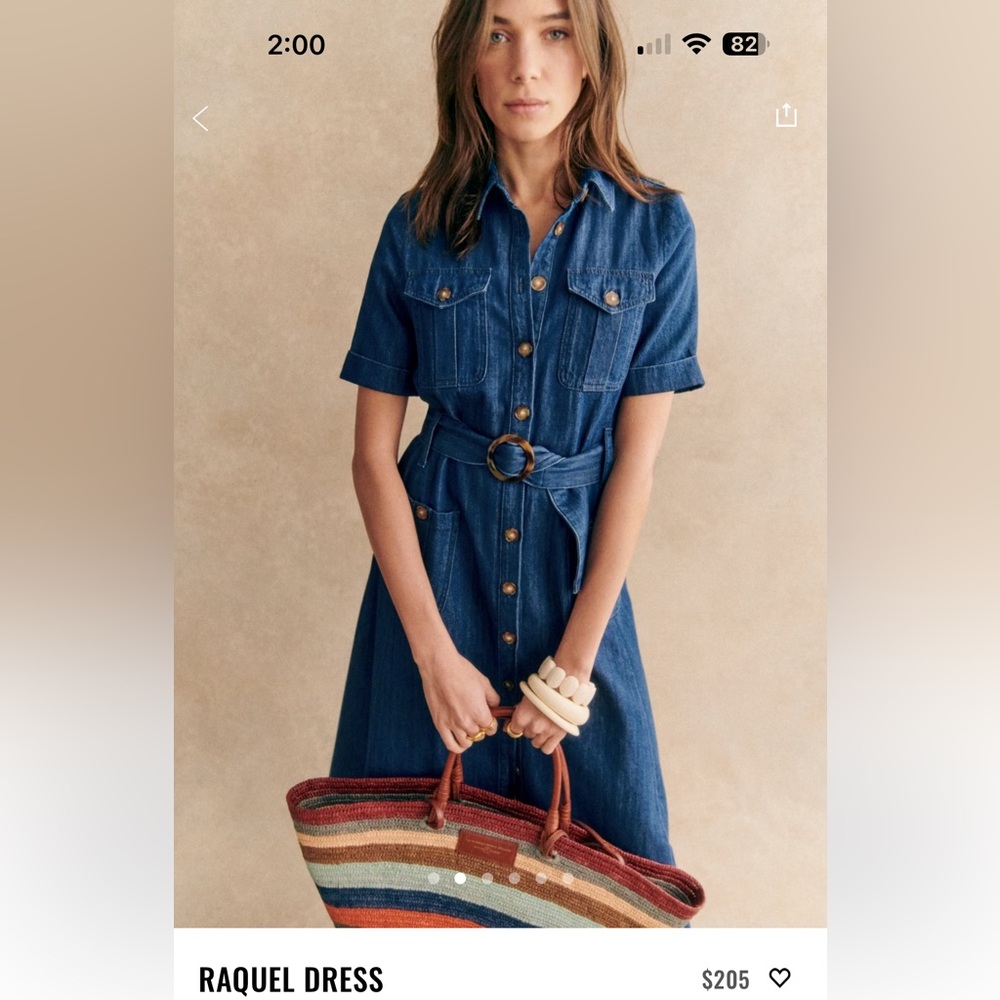 Sezane Raquel Dress, size 38, US 6, worn once